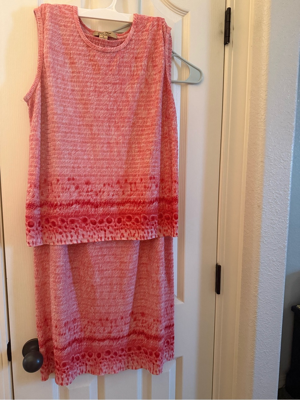 RAFAEL Pink Textured Pleated Top